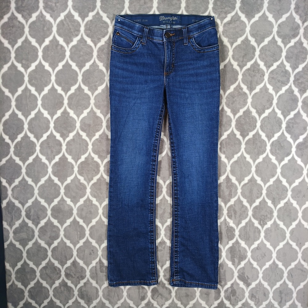 Wrangler Willow Ultimate Riding Jeans 28x30 Blue Stretch Equestrian Low Rise